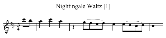 Nightingale Waltz [1] - staff notation