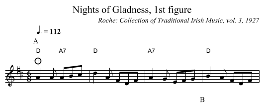Nights of Gladness, 1st figure - staff notation