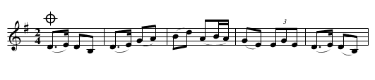 Nights of Gladness, 5th change - staff notation