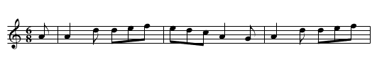 Night's past and gone, The - staff notation