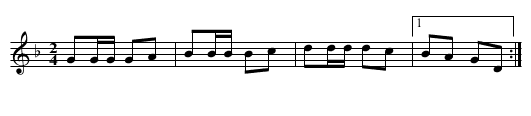Nigun no 6 - staff notation