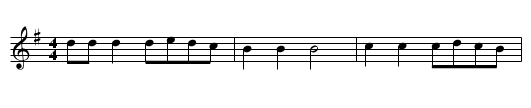 Nikolaus, komm in unser Haus - staff notation