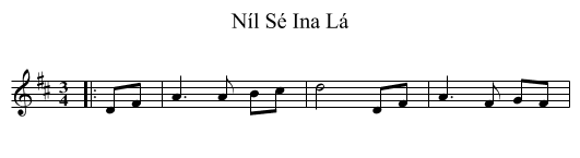 Níl Sé Ina Lá - staff notation