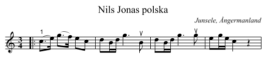 Nils Jonas polska - staff notation