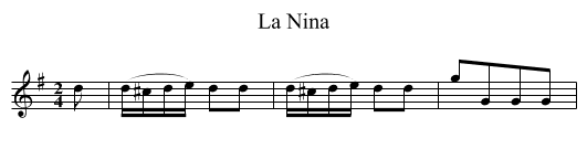 Nina, La - staff notation