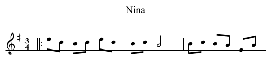 Nina - staff notation