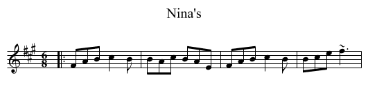 Nina's - staff notation