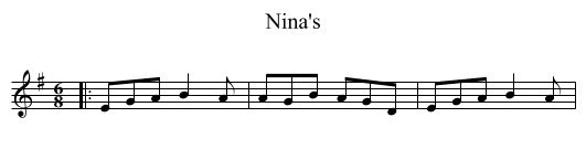 Nina's - staff notation