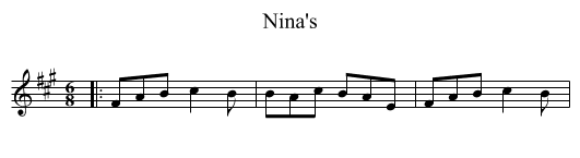 Nina's - staff notation