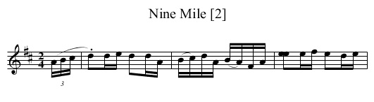 Nine Mile [2] - staff notation