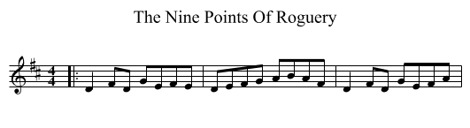 Nine Points Of Roguery, The  - staff notation