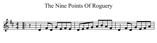 Nine Points Of Roguery, The  - staff notation