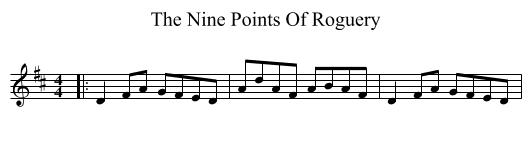 Nine Points Of Roguery, The  - staff notation
