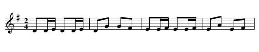 Ninepins - staff notation