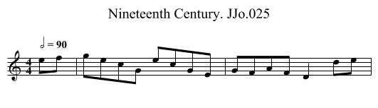 Nineteenth Century. JJo.025 - staff notation