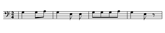 NIX IN DER GRUBE - staff notation