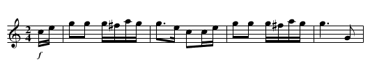No 1 Quadrille - staff notation