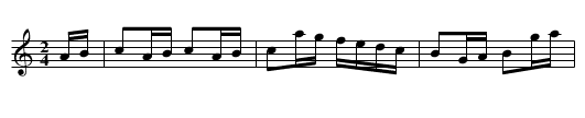 No 14 Angloise - staff notation