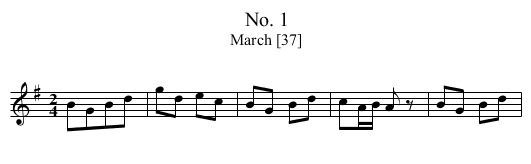 No. 1 - staff notation