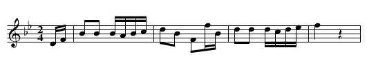No 2 Quadrille - staff notation