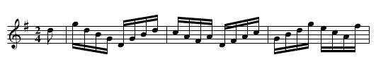 No. 38 Hornpipe - staff notation