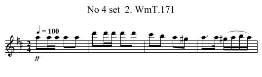 No 4 set  2. WmT.171 - staff notation