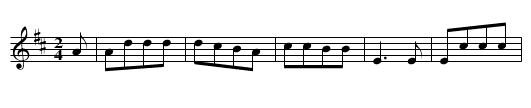 No 5 Galopade - staff notation