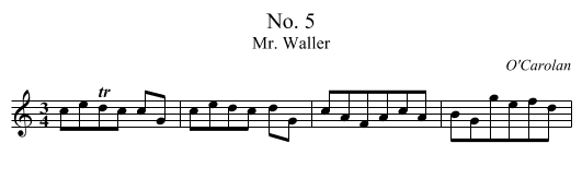 No. 5 - staff notation