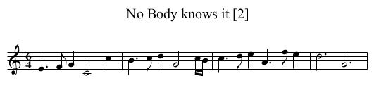 No Body knows it [2] - staff notation