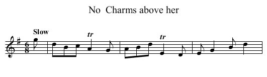 No  Charms above her - staff notation