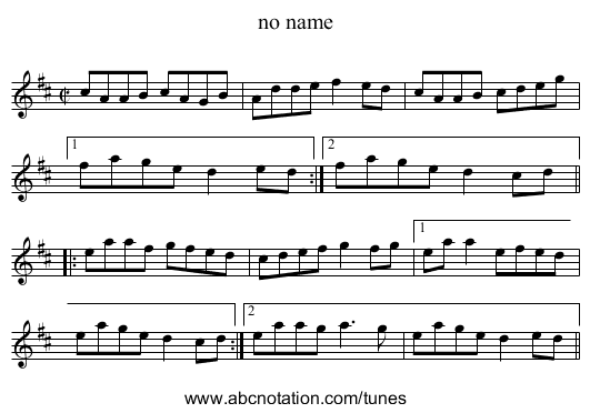 no name - staff notation