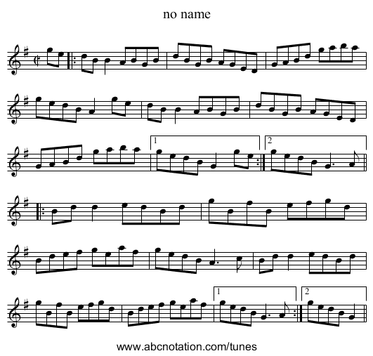 no name - staff notation