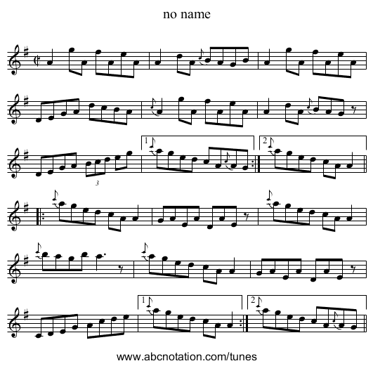 no name - staff notation