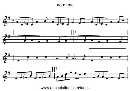 no name - staff notation