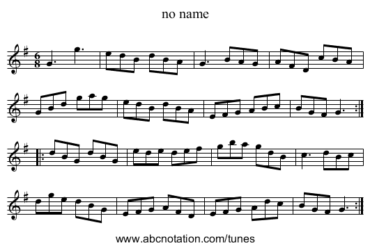 no name - staff notation