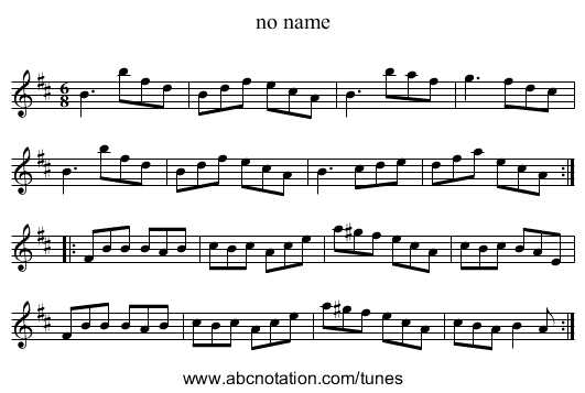no name - staff notation