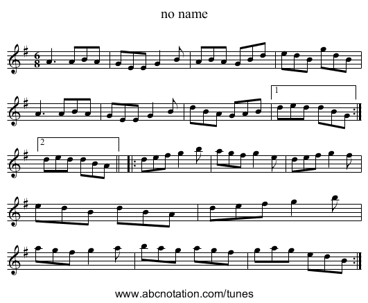 no name - staff notation