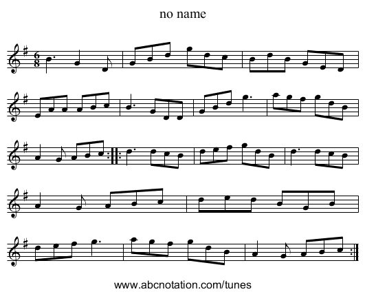no name - staff notation