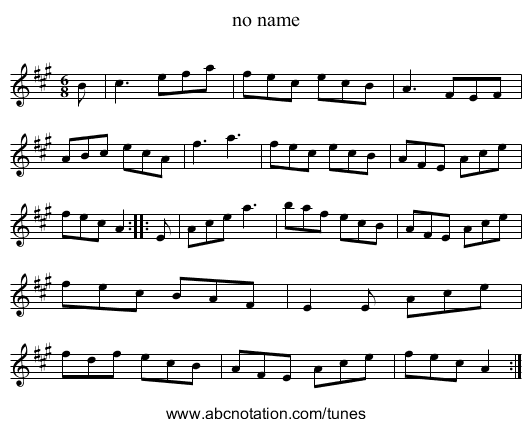 no name - staff notation