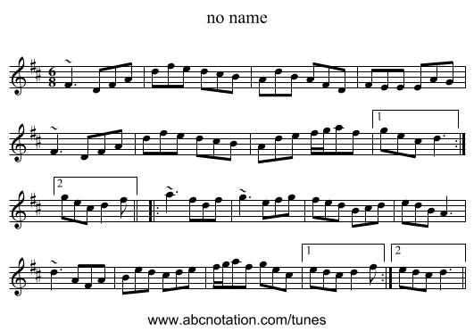 no name - staff notation