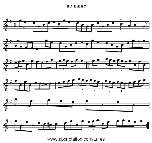 no name - staff notation