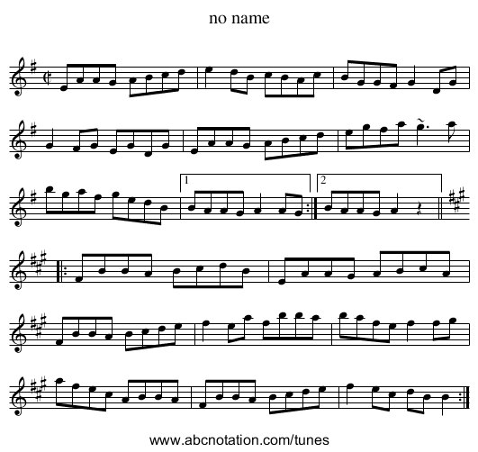 no name - staff notation