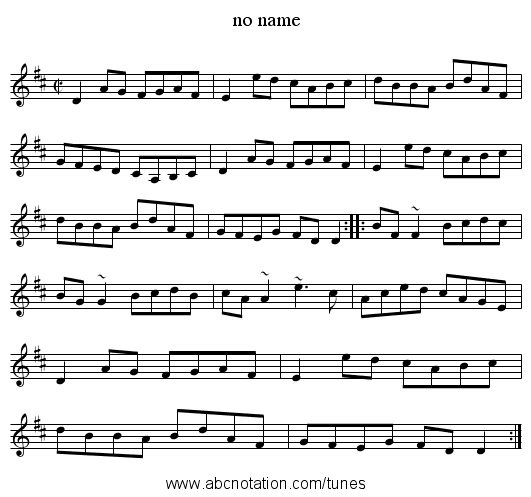 no name - staff notation