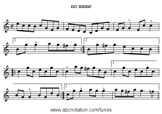 no name - staff notation