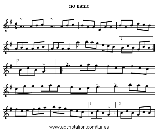 no name - staff notation