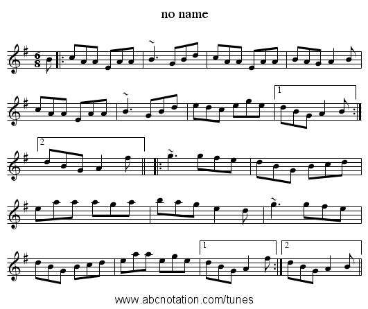 no name - staff notation