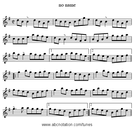 no name - staff notation