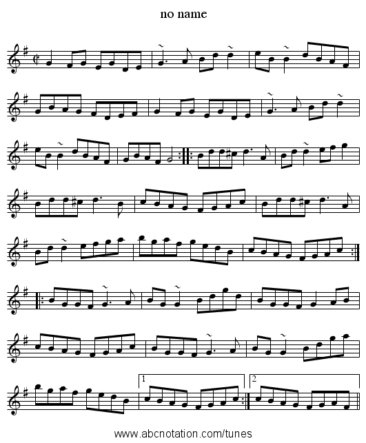 no name - staff notation