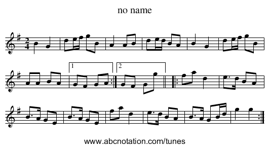no name - staff notation