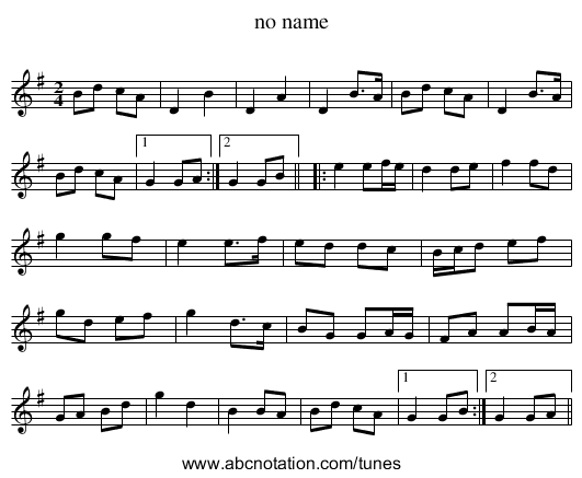 no name - staff notation